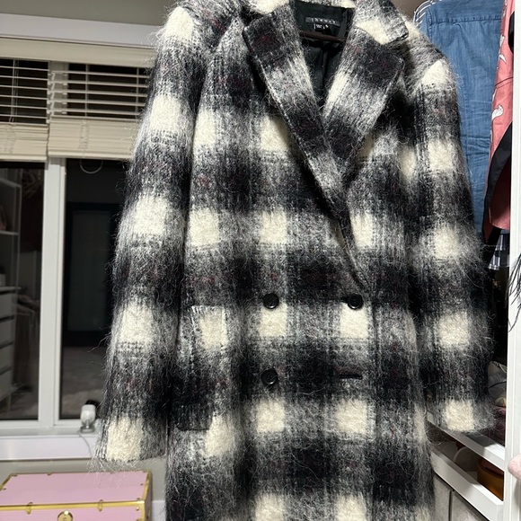 Theory Black and White Plaid Utility Jacket - Picture 3 of 8